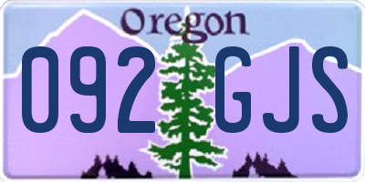 OR license plate 092GJS