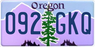 OR license plate 092GKQ