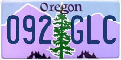 OR license plate 092GLC