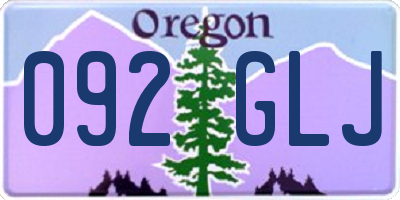 OR license plate 092GLJ