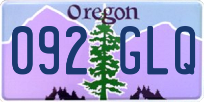 OR license plate 092GLQ