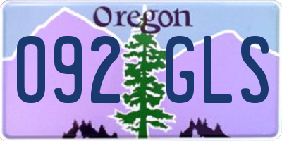 OR license plate 092GLS