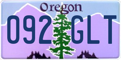 OR license plate 092GLT