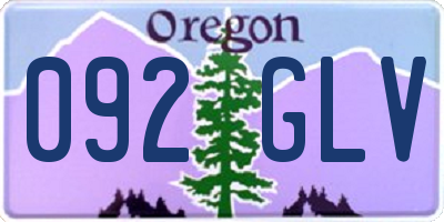 OR license plate 092GLV