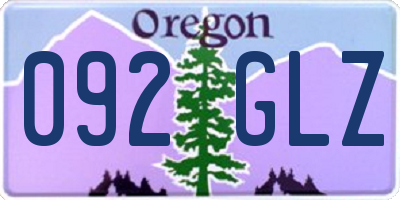 OR license plate 092GLZ