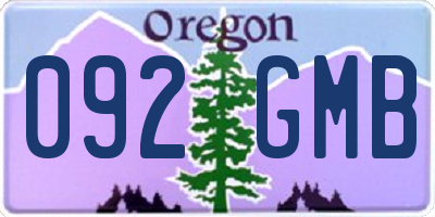 OR license plate 092GMB