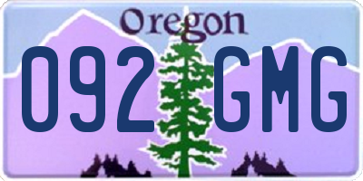 OR license plate 092GMG