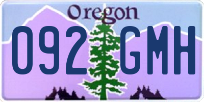 OR license plate 092GMH