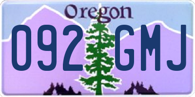 OR license plate 092GMJ
