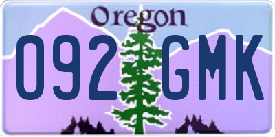 OR license plate 092GMK