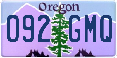 OR license plate 092GMQ