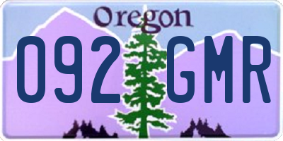 OR license plate 092GMR