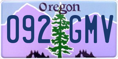 OR license plate 092GMV