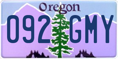 OR license plate 092GMY