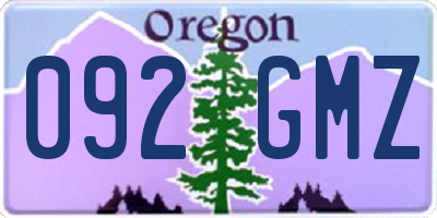 OR license plate 092GMZ