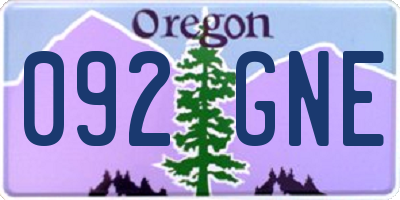 OR license plate 092GNE