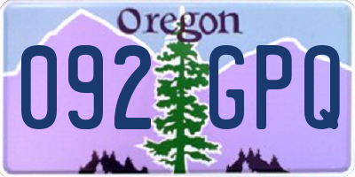 OR license plate 092GPQ