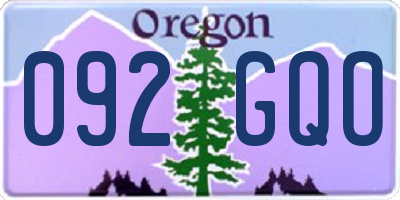 OR license plate 092GQO