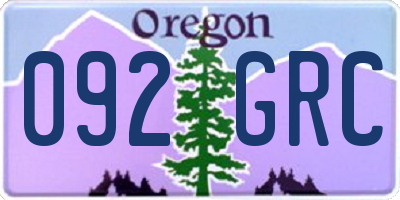 OR license plate 092GRC