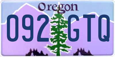 OR license plate 092GTQ