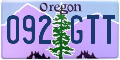 OR license plate 092GTT