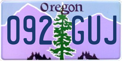 OR license plate 092GUJ