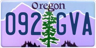 OR license plate 092GVA