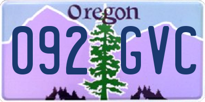 OR license plate 092GVC