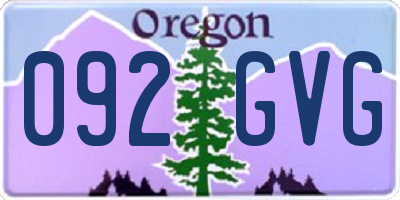 OR license plate 092GVG