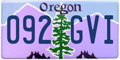 OR license plate 092GVI