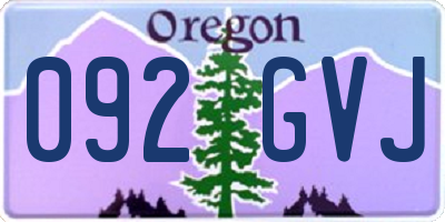 OR license plate 092GVJ