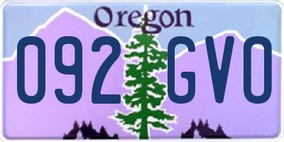 OR license plate 092GVO