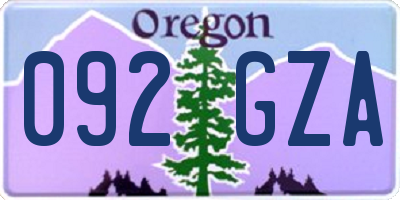 OR license plate 092GZA