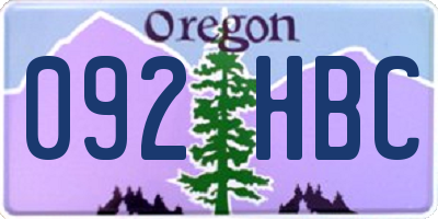 OR license plate 092HBC