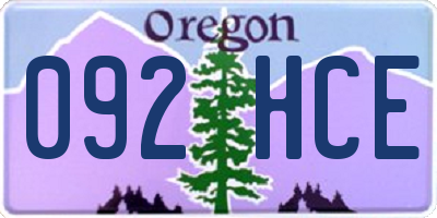 OR license plate 092HCE