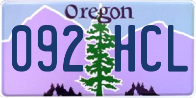 OR license plate 092HCL