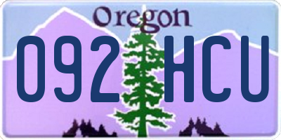 OR license plate 092HCU