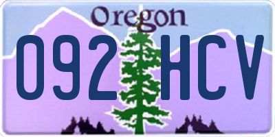 OR license plate 092HCV