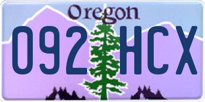 OR license plate 092HCX