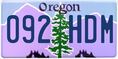 OR license plate 092HDM