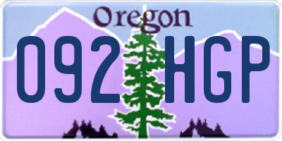 OR license plate 092HGP