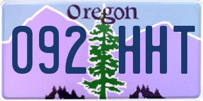OR license plate 092HHT