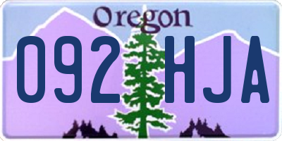OR license plate 092HJA