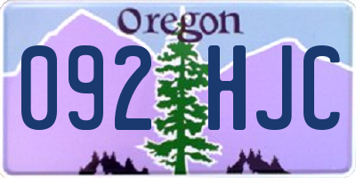 OR license plate 092HJC