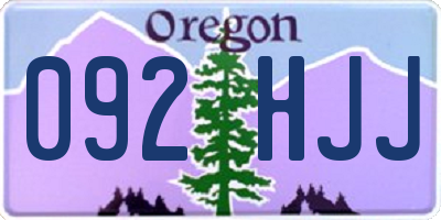 OR license plate 092HJJ