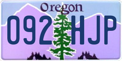 OR license plate 092HJP