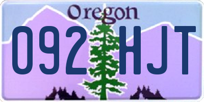 OR license plate 092HJT