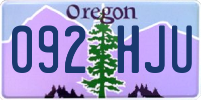 OR license plate 092HJU