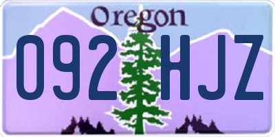 OR license plate 092HJZ