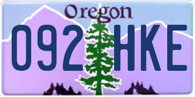 OR license plate 092HKE